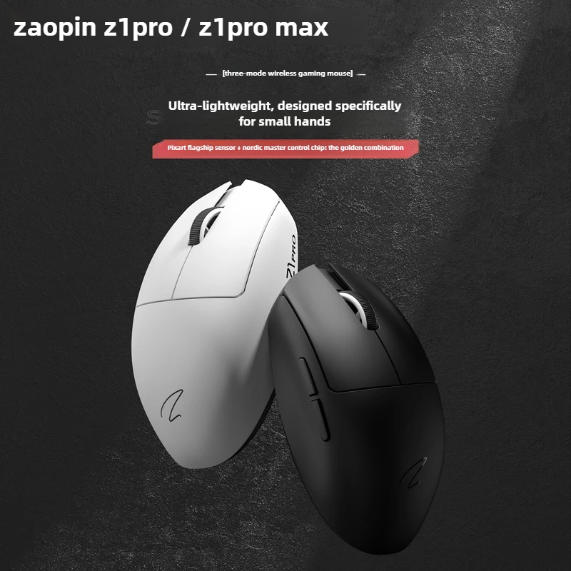 ZAOPIN Z1 PRO MAX Wireless Mouse Bluetooth Tri-Mode 4K/8K PAW3395/3950 NORDIC N52840 Computer Office Gaming Mouse PC Accessories