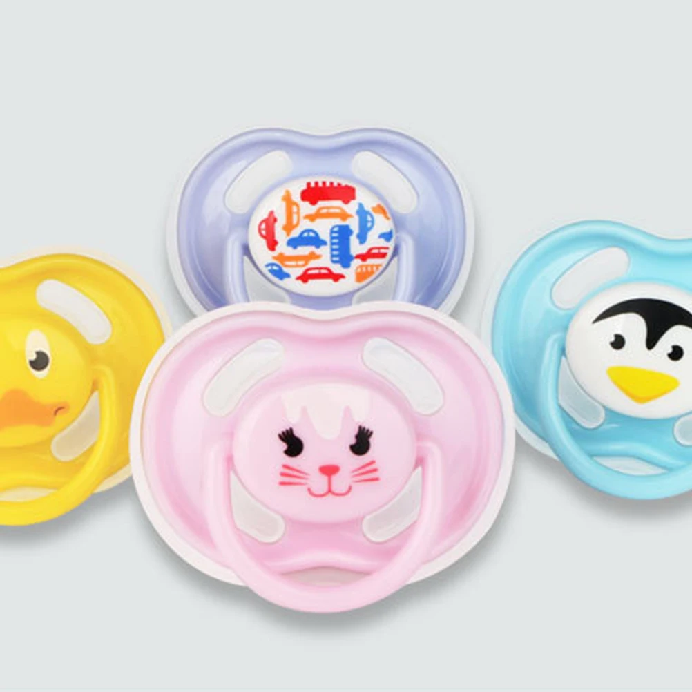 

3pcs Pacifier Nipple Shaped Silicone Infant Baby Dustproof Portable Compact Size Random Color Brain Development Promotion