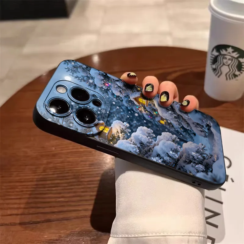 السنة الجديدة عيد الميلاد 2026 جراب هاتف آيفون 17 16 15 14 13 برو ماكس 17 16 15 7 8 زائد 11 13 برو مكافحة الإفلات لينة غطاء سيليكون