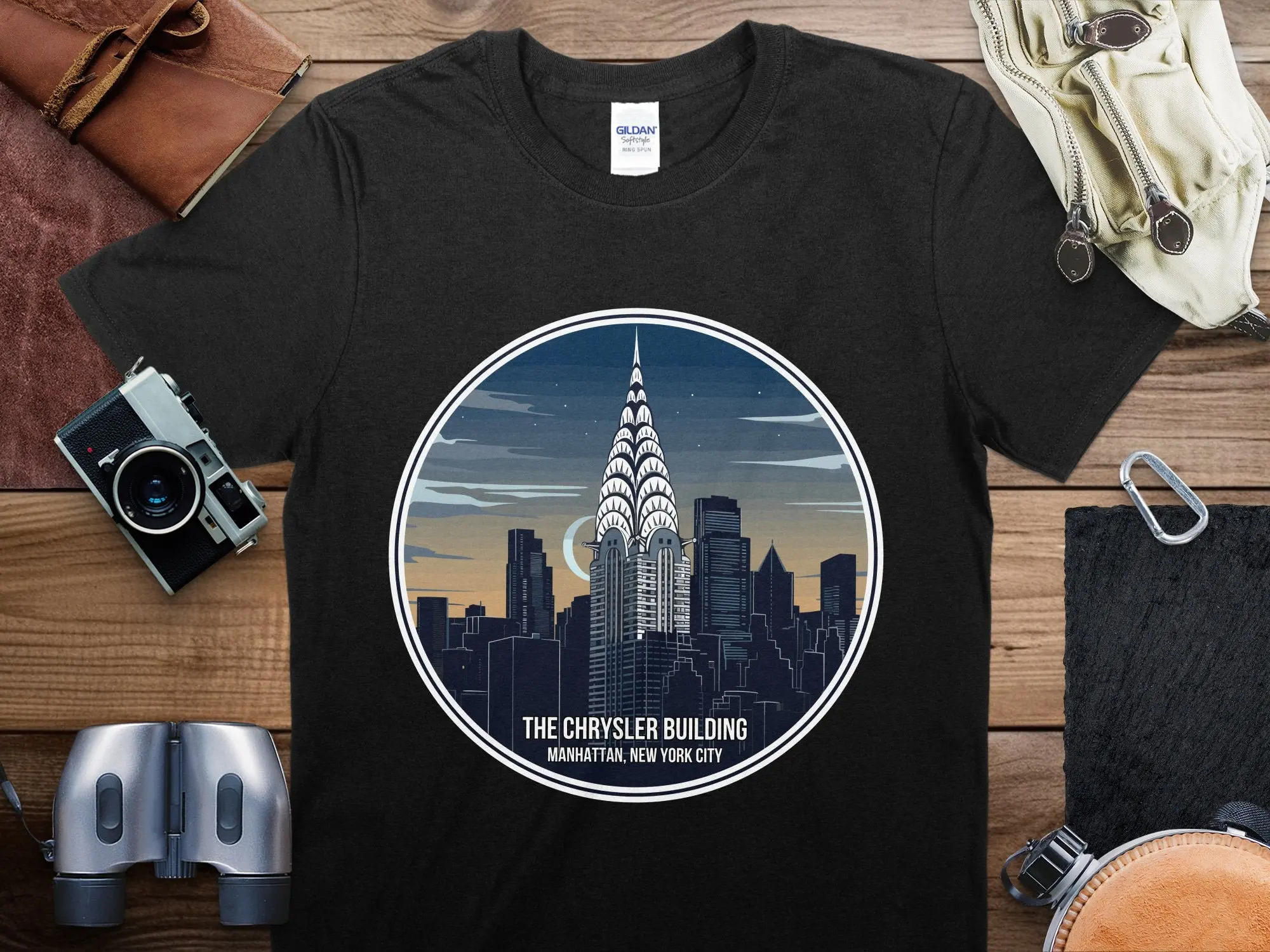 

The Chrysler Building футболка для путешествий, the Chrysler Building NYC Shirt