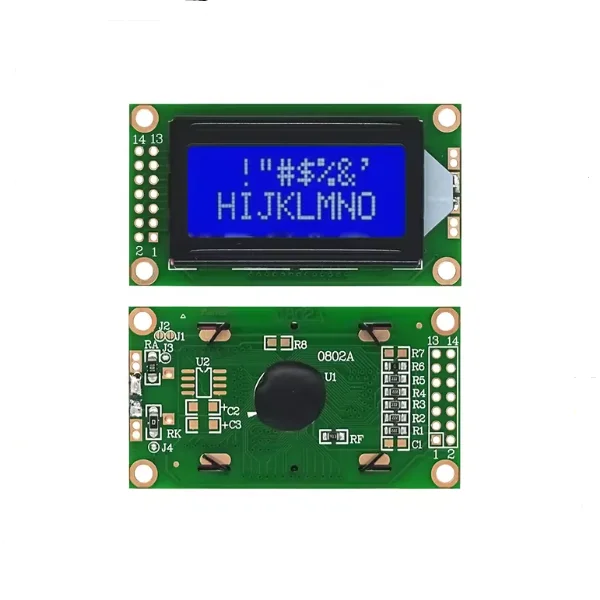 0802a lcd Flüssig kristall anzeige Zeichen lcd 8 x2 dc 3,3 V-5V lcd Modul blauer Bildschirm grüner Bildschirm