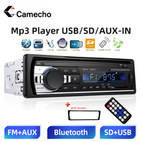 Cameho Autoradio 12V Car Radio Bluetooth 1Din Car Stereo Player Phone AUX-IN MP3 FM/USB/Radio Remote Control For Phone Car Audio