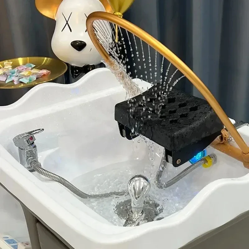 2024 홈 살롱 샴푸 의자 헤드 스파 샴푸 의자, 모바일 트리트먼트 의자, Lettino 마사지 가구, MQ50SC, 신제품