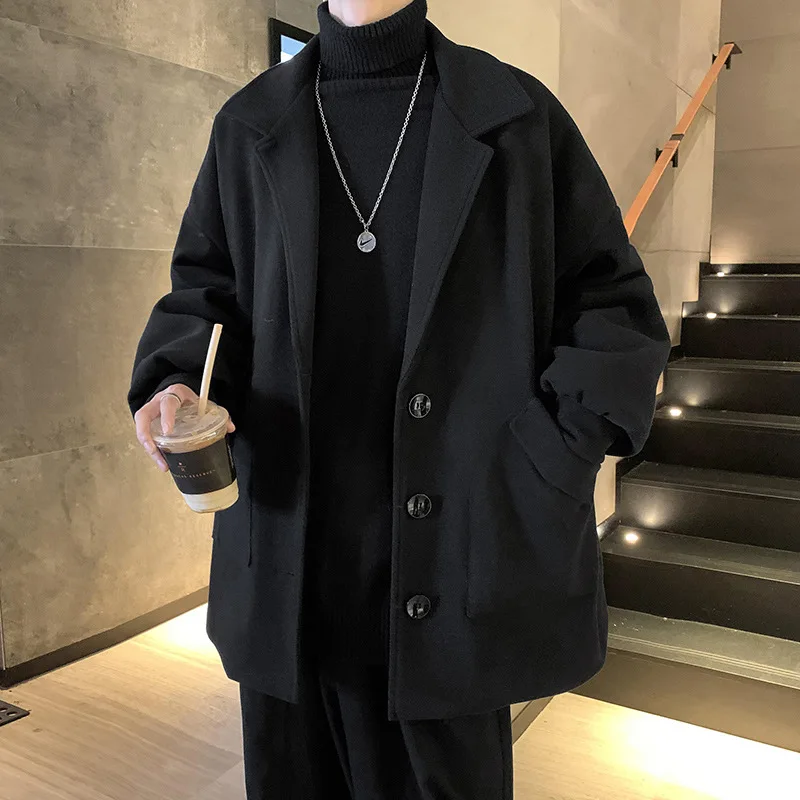 

Wool Blend Overcoat Man Mans Sleeve Turn Down Folded Over Doubled Bent Creased Pleated Wrinkled Crimped Edged Cuffed Rimmed Cool