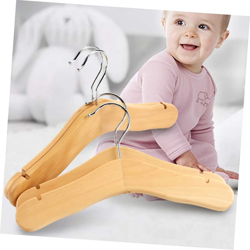 Baby hangers for clothes non slip natural friendly wooden Children Kids dress clothes coat rack for closet baby kledinghanger