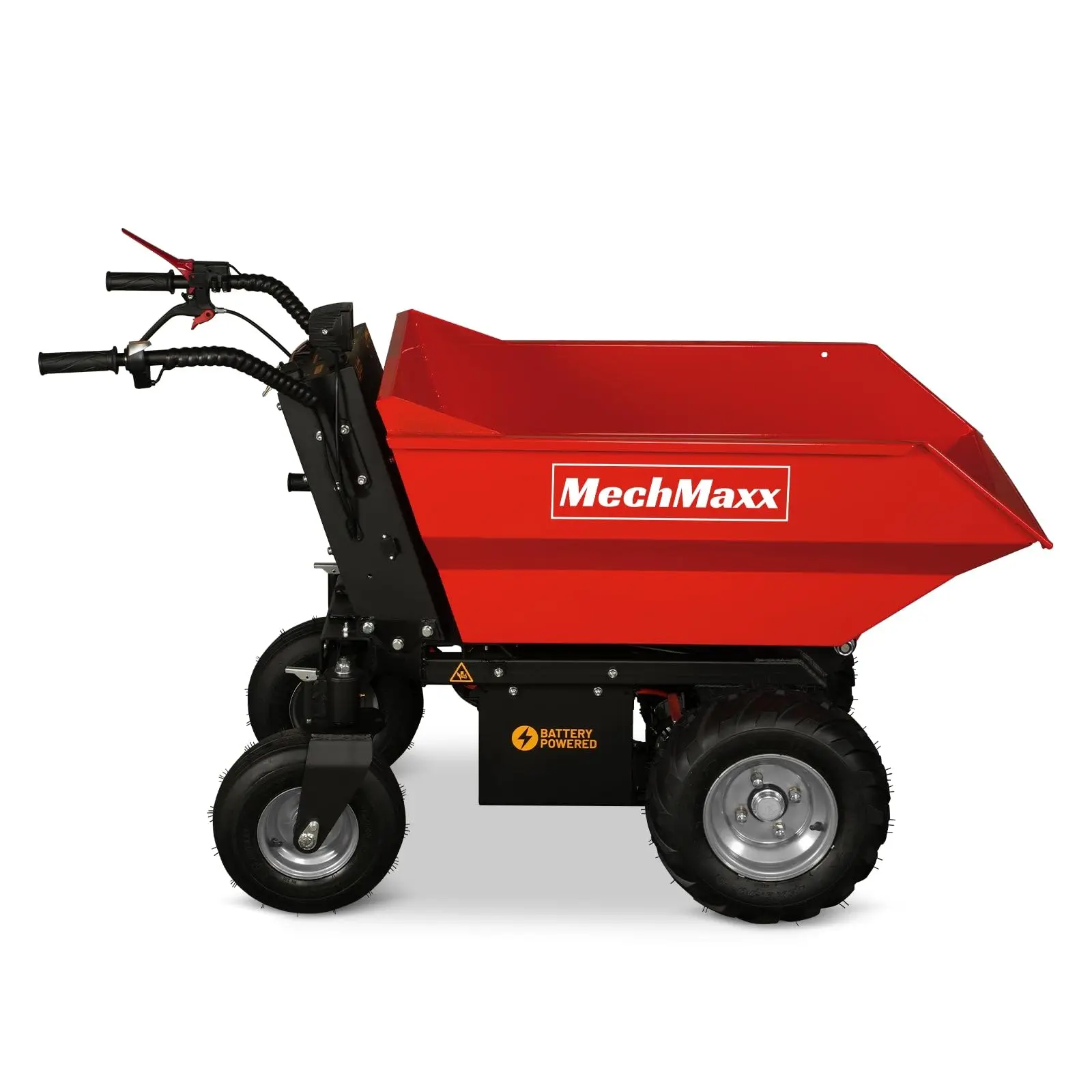 1100Lbs Loading Battery Powered Barrow Electric Mini Dumper Dump Cart Wheel Barrow, with 30W Light, 1000W 48V Brushless