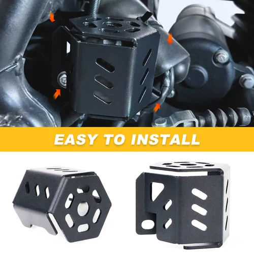 Imagen 2 del producto Ajuste para Royal Enfield Himalayan 2016-2024 Protector de depósito de freno trasero de motocicleta Protector de cubierta de depósito de líquido de freno trasero