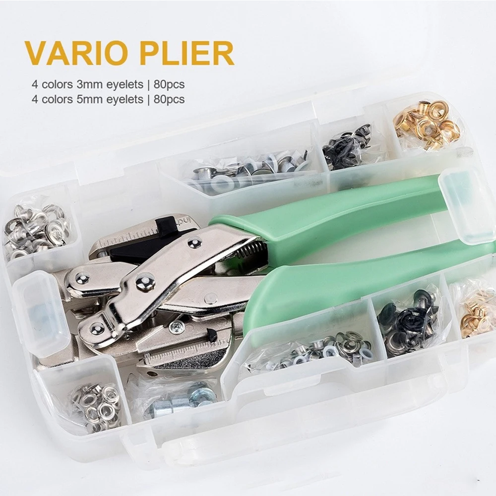 Multi-Size Hole Punching Pliers Kit 3mm 5mm Air Eye Pliers Versatile Punching Applications