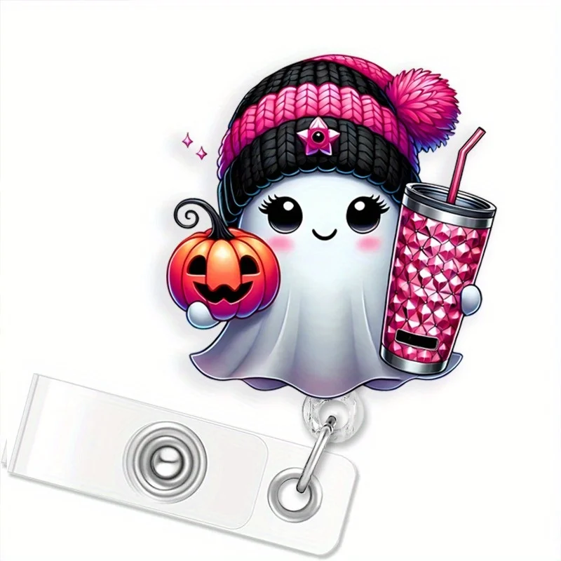 

Уникальное модное украшение призрака на Хэллоуин, выдвижной зажим для бейджа, идеальный подарок медсестры, доктор, дизайн анатомии сердца