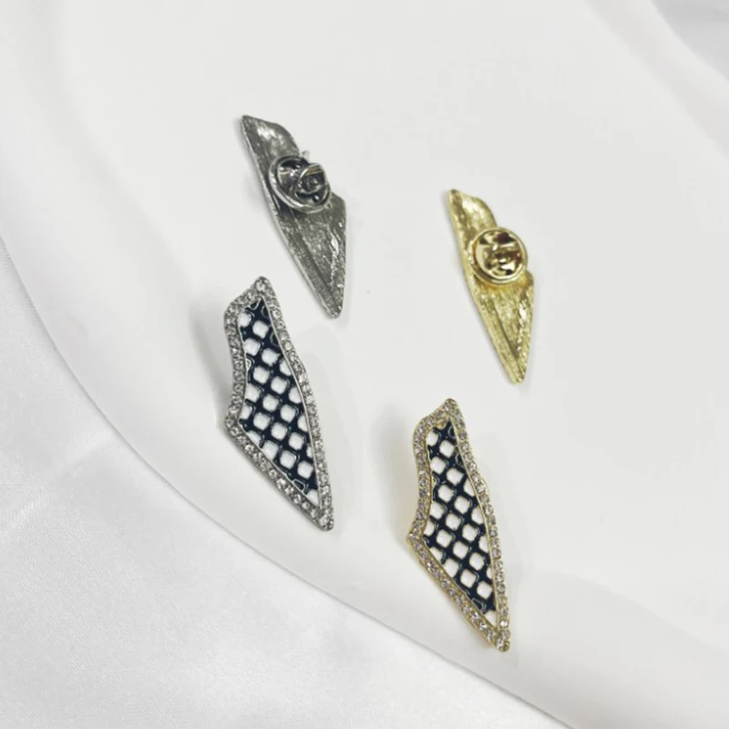 لطيف الفولاذ المقاوم للصدأ البطيخ بروش المينا هندسية خريطة شارة بدبوس وشاح نمط الزركون شخصية سحر المجوهرات هدية