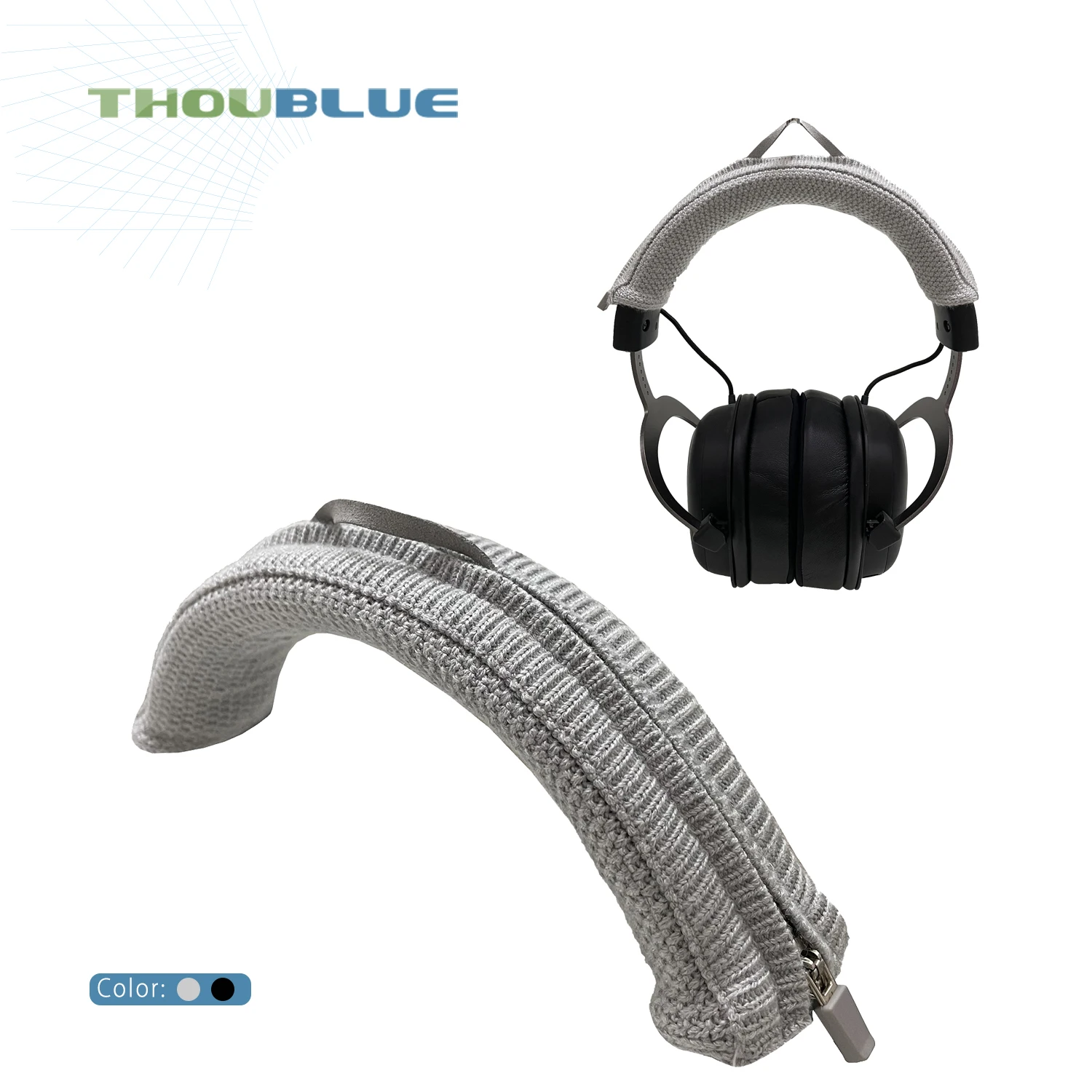 THOUBLUE Replacement Headphone Headband Zipper Cushion Cover For Superlux HD330 HD660