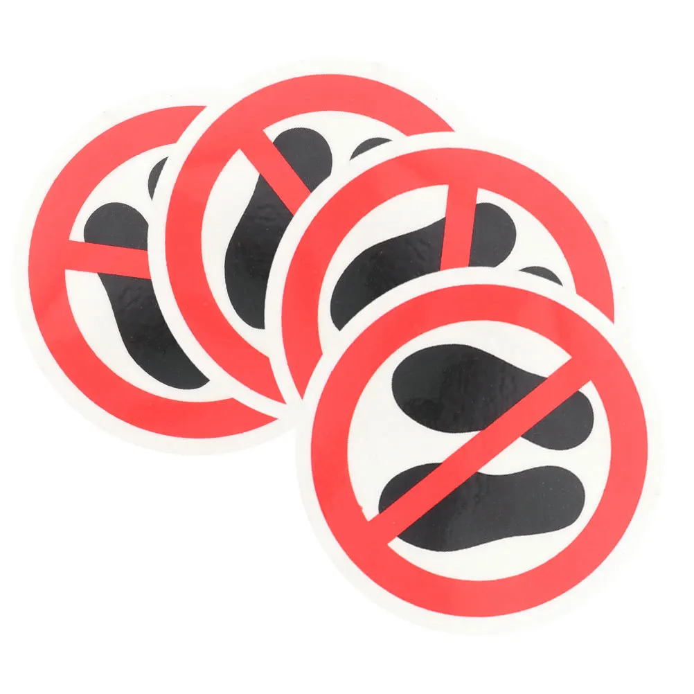 

4Pcs No Stepping Warning Label Stickers High Visibility Safety Signs for Indoor Outdoor Use No Stepping Sign Warning Stickers