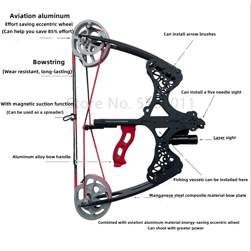 

Mini Steel Ball Composite Pulley Bow and Arrow Factory Equipped with Laser Sights Outdoor Fish and Arrow Shooting Equipment