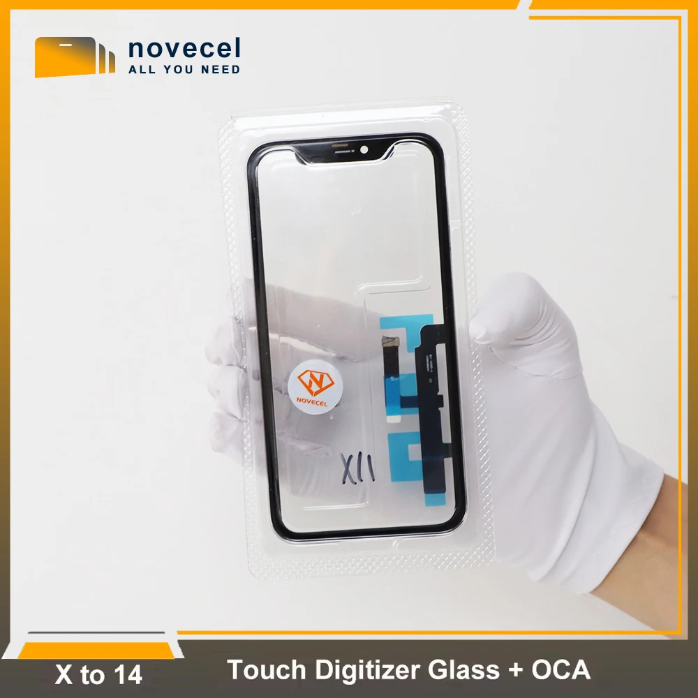 

Novecel 5pcs Touch Digitizer With OCA For iPhone X Xs max XR 11 12 13 Digitizer Touch Screen Issues Panel Repairing Pass All ios