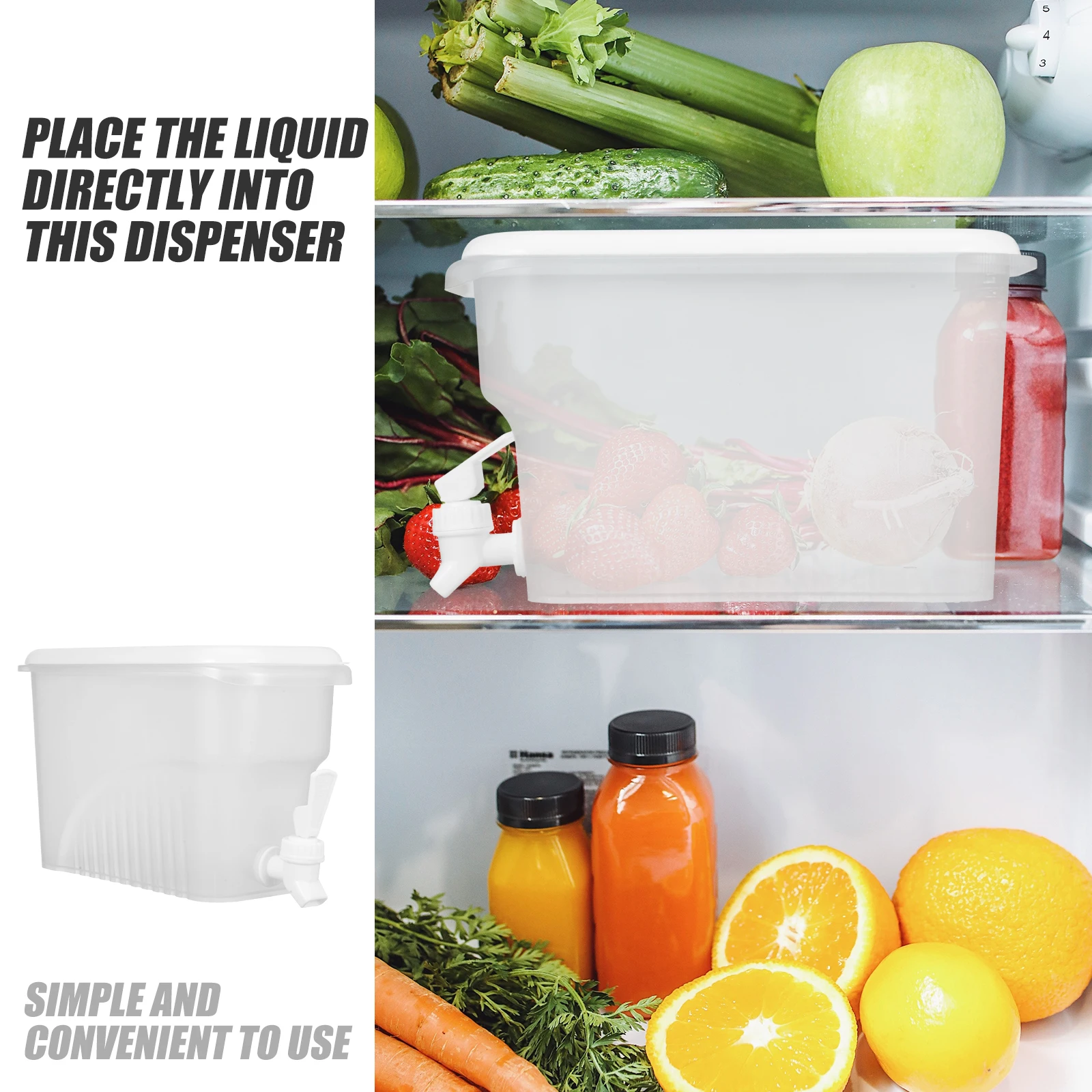 

Extra Large Beverage Dispenser Anti-Block Faucet Container Juice Iced Tea Coffee Smooth Flow Sealed Leak Proof