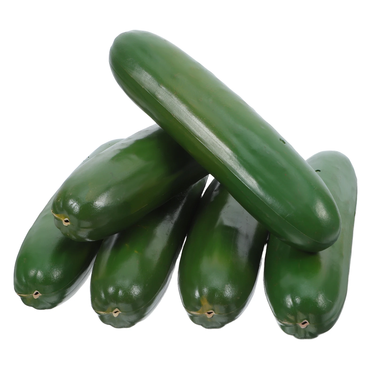 

6 Pcs Artificial Green Cucumber Decorations Realistic Simulation Vegetables Home Kitchen DIY Crafts Photo Props Plastic Safe