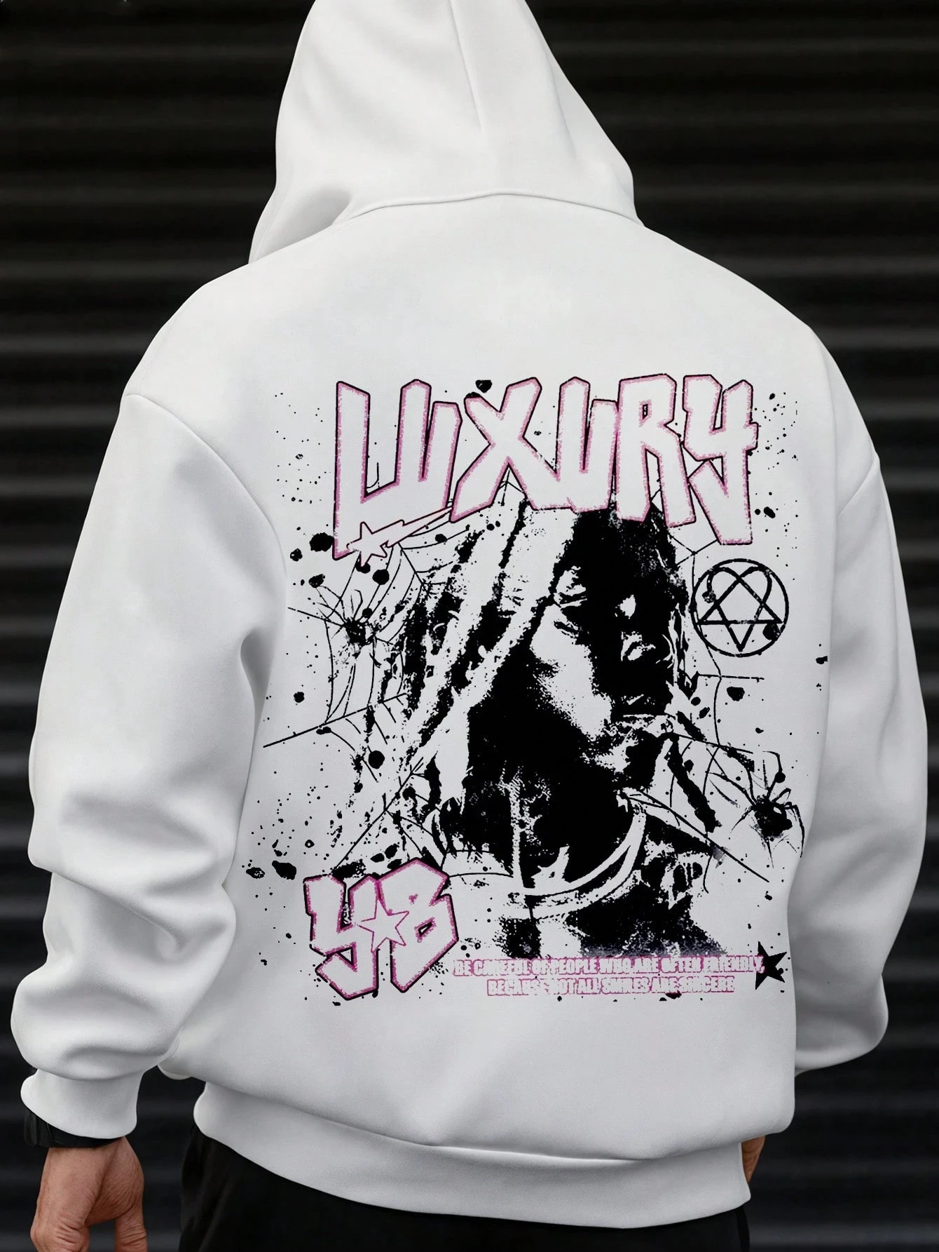 

Men Graphic Long Sleeve Cotton Pullover Hoodies, Y2K Streetwear Grunge Goth Jesus Style Halloween and Christmas Gift for Couples