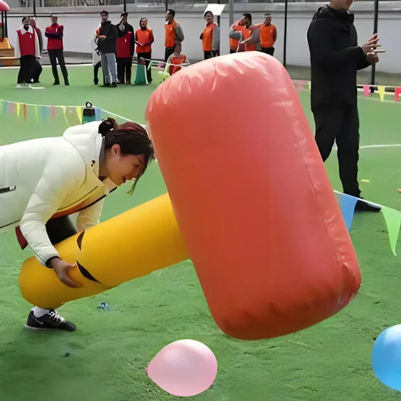 Inflatable one-shot final note Giant oversized Thunderbolt hammer smashing balloon Team building activity