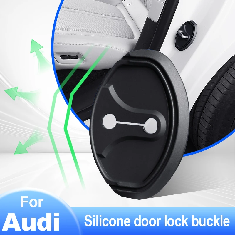 

4PCS Silicone Car Door Lock Cover Protective Case For Audi A6 A4 A3 A7 A5 Q3 Q5L Q7 Q2 S4 S5 S6 S7 S8 TT RS3 RS4 RS5 RS6 TTS