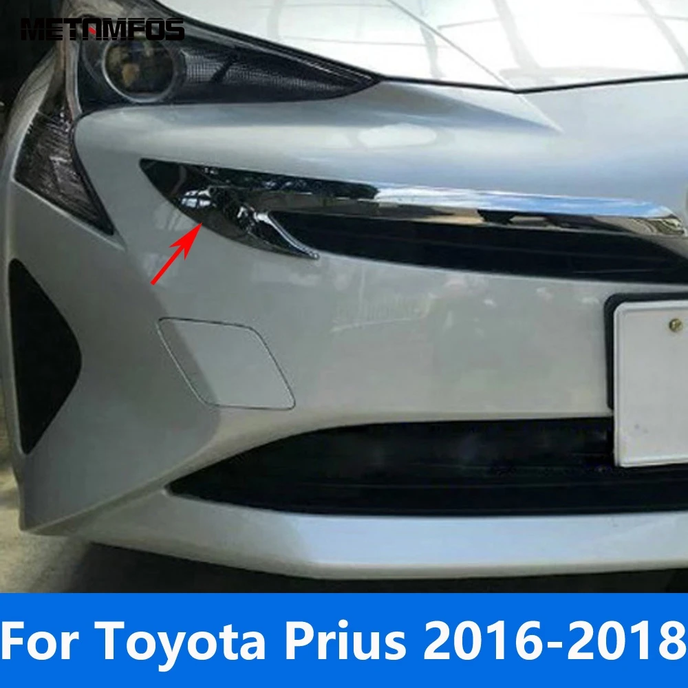 For Toyota Prius 2016 2017 2018 Chrome Front Center Grille Racing Grill Strip Cover Molding Trim Sticker Accessories Car Styling