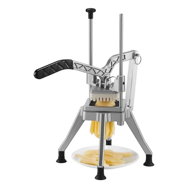 French Fry Cutter, 1/4' Blade Commercial Potato Chopper, Lever-Action Vegetable Dicer with Ergonomic Handle, Stainless Steel Pot