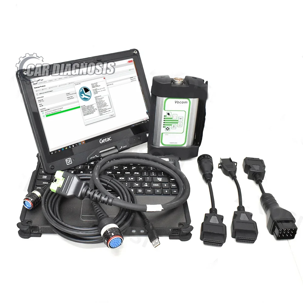 

Getac V100 laptop+For Vocom 88890300 OBD2 Adapter OBD Scanner Truck Excavator wheel loader Diagnostic Interface for Renault/UD