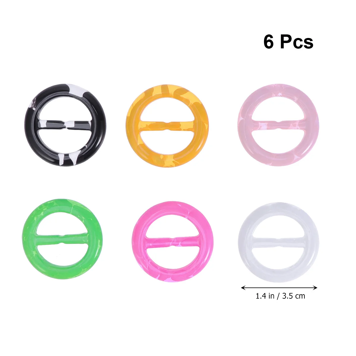 6 قطعة مقاطع تي شيرت مستديرة أنيقة مقاطع القميص أبازيم الملابس للصيف الأوشحة الموضة بلايز اكسسوارات الديكور