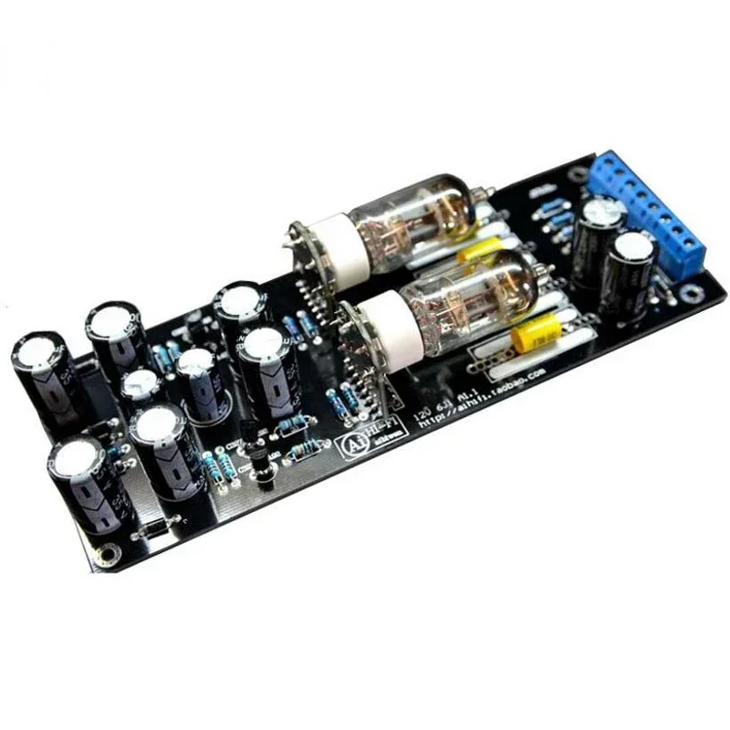 DLHiFi 6J1 6AK5 Tube AC 12V 500mA Preamp Preamplifier Board For VCD CD DVD DAC Digital Amplificador Audio Amplifier