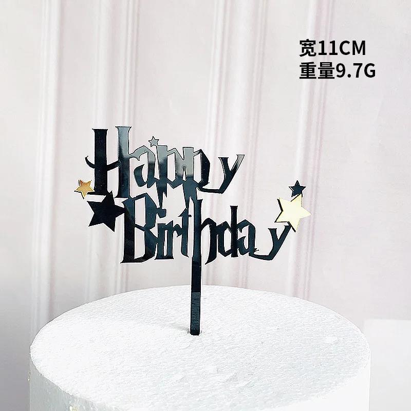 Harry Potter Birthday Cake Card Set Anime Movie Peripheral Hogwarts Acrylic Cake Insert for Children Halloween Party Supplies