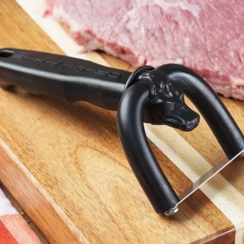 Meat Fat Trimmer Beef Pork Handheld Slicer Stainless Steel Blade Fat Cuisine Barbecue Tools Kitchen Gadgets Clean Beef Slicer