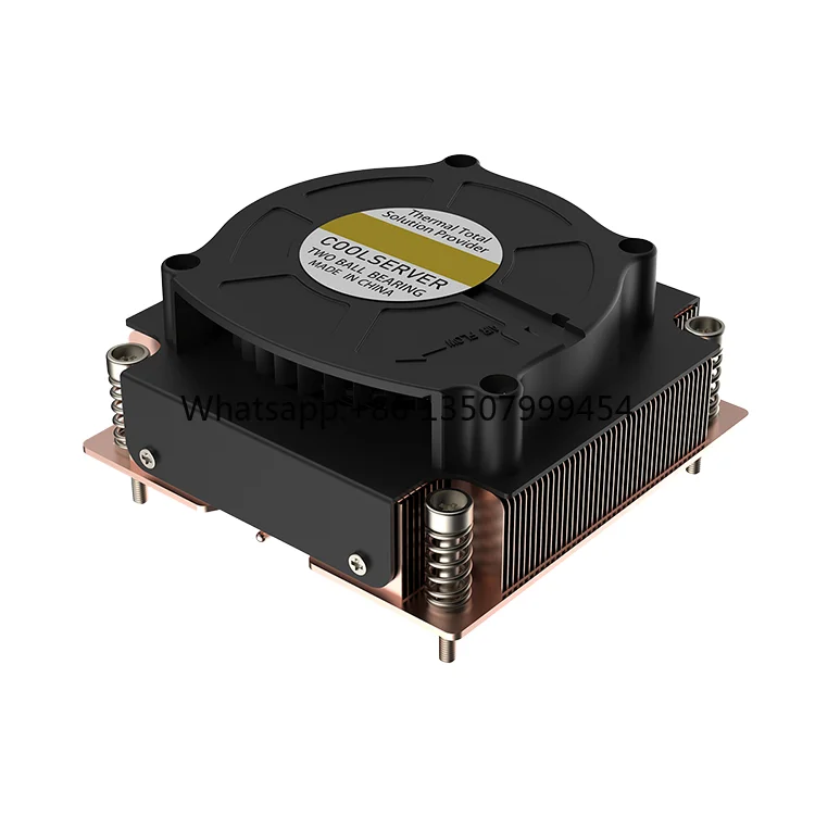 

LGA115X LGA1200 Square Desktop1U Server Laptop CPU Heatsink Copper 80x80x15mm 62dBA Customized Cooler