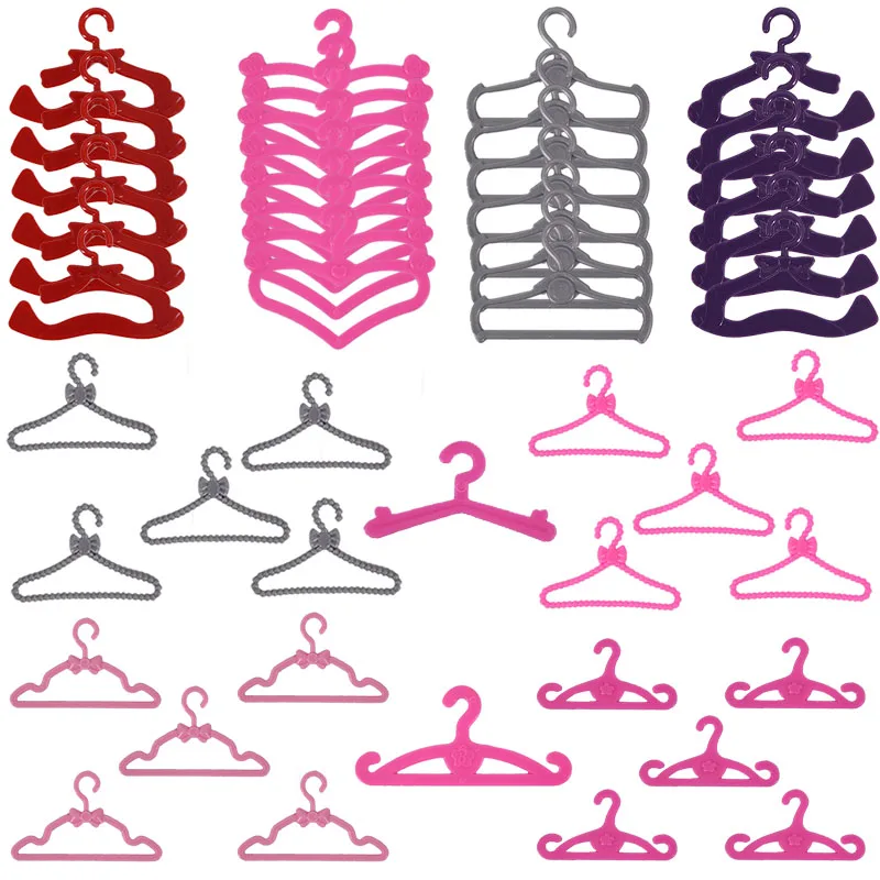Colgador de ropa para muñeca, conjunto mixto aleatorio, juego de imitación para niños, 1 ud./10 unidades/20 piezas/30 unidades/40 unidades