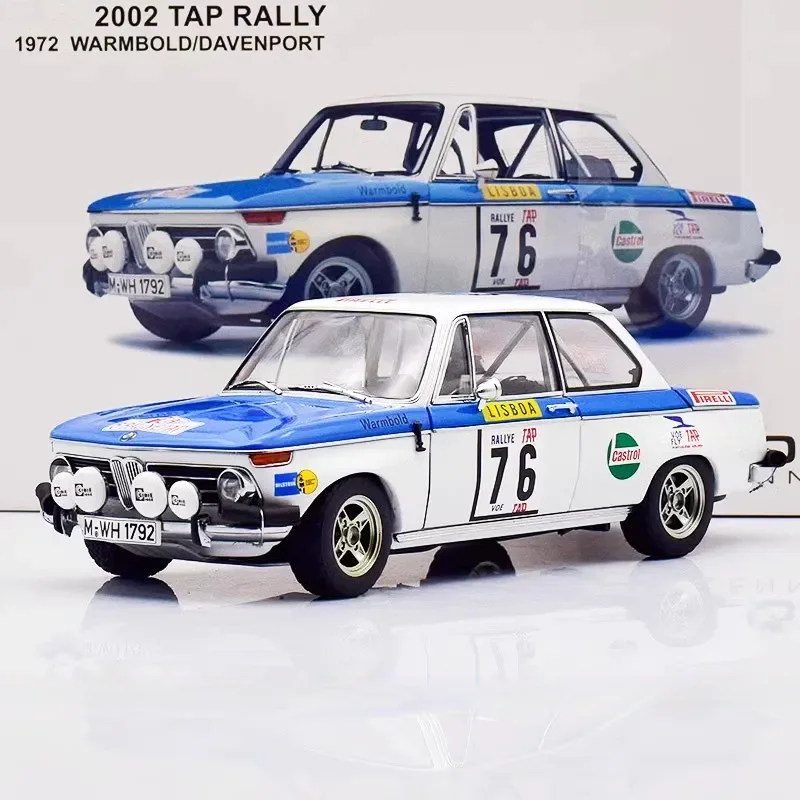 

Autoart 1:18 2002 Tap Rally 1972 Warmbold/Davenport Alloy Fully Open Simulation Limited Edition Alloy Metal Static Car Model Toy