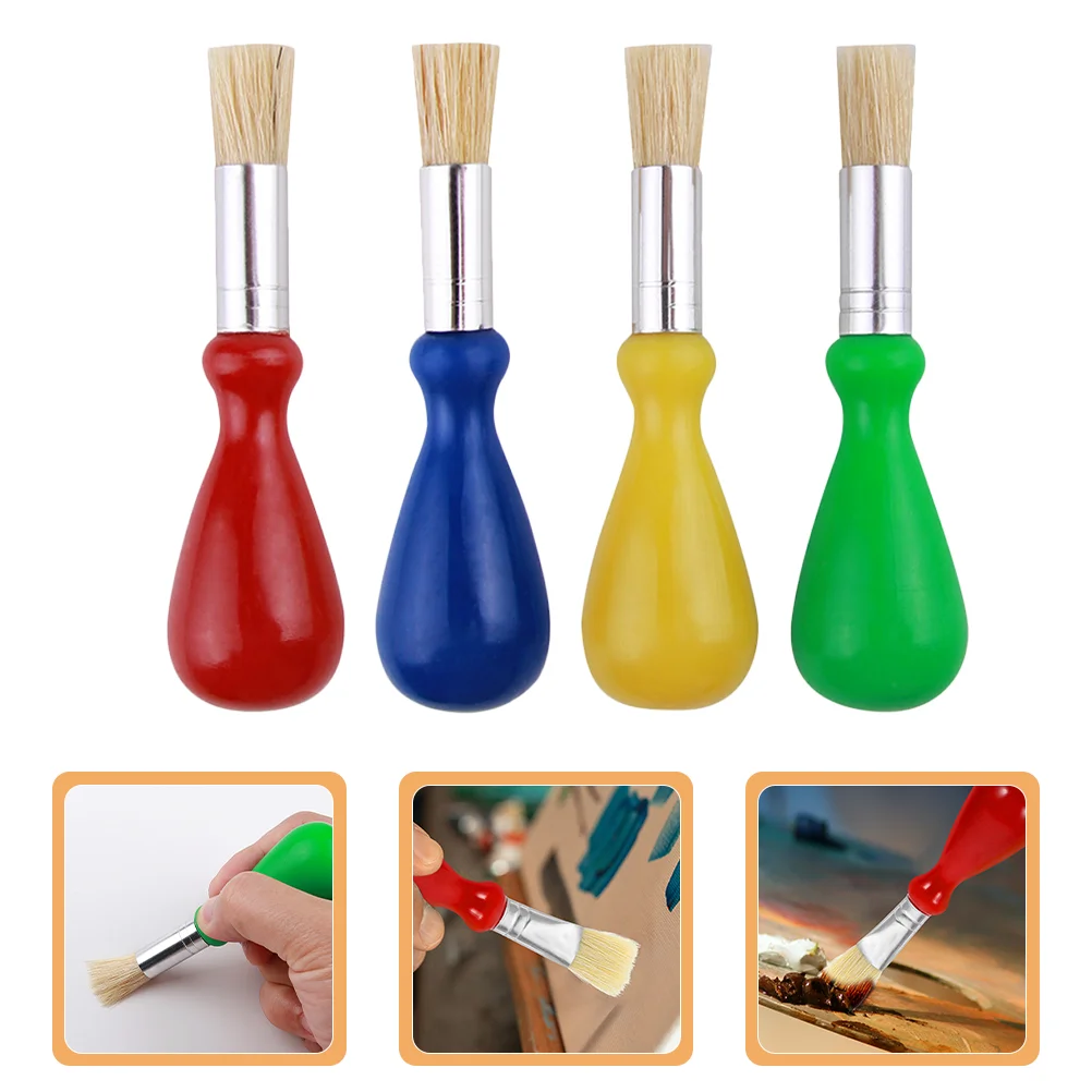 4 قطع من فرش الطلاء بالألوان المائية للأطفال الصغار لوازم الرسم على الجدران أثناء السفر