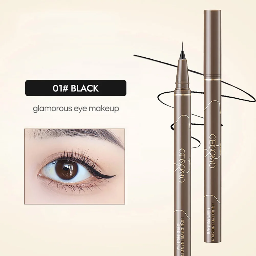 0.01mm Super Slim Quick Dry Liquid Eyeliner Waterproof Long Lasting Color No Smudging GECOMO Eyeliner Pencil