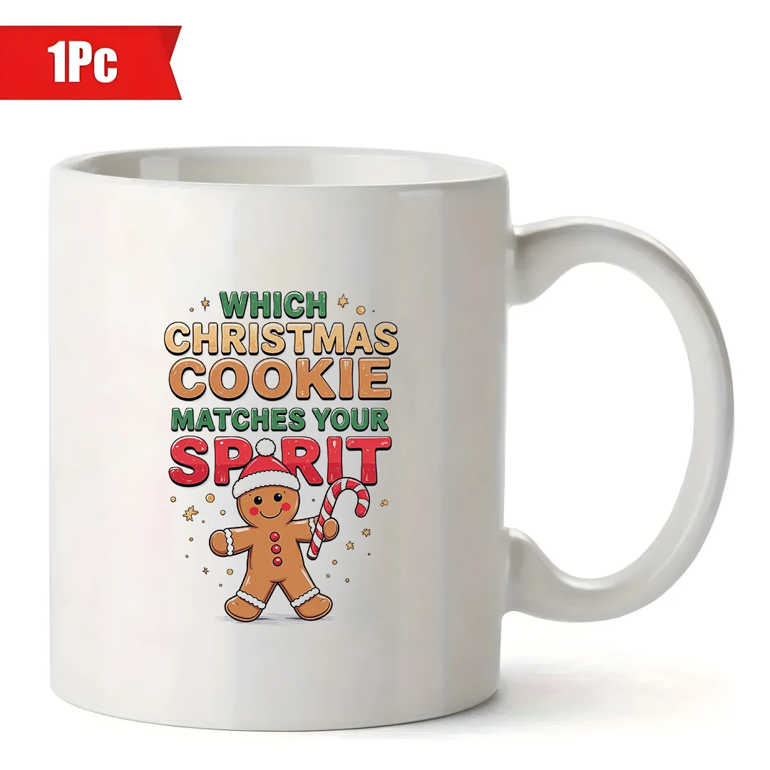 11オンスマグカップ漫画ジンジャーブレッドマンクリスマステーマカップお祭りムードウォーターカップクリスマスギフト子供用ウォーターカップファミリー用