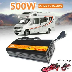 SUYEEGO 500W UPS Power Inverter DC 12V To AC 220V Car Inverter Backup Rechargeable Modified Wave Inverter + Battery Charger