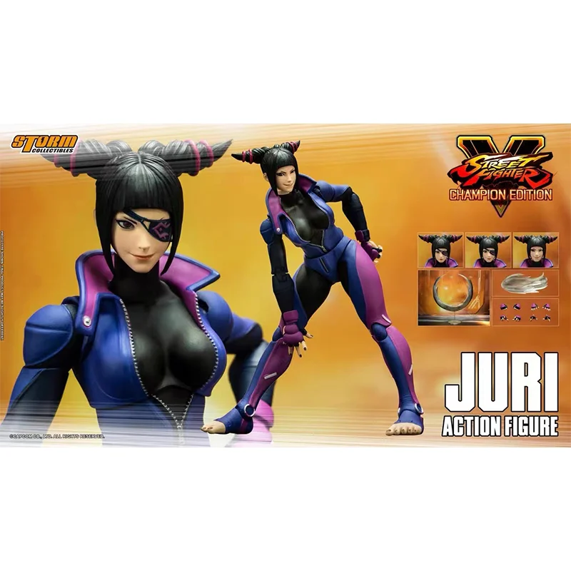 Original Storm Toys 1/12 CHAMPION EDITION JURI Street Fighter V In Stock Anime Action Collection Figures Model Toys