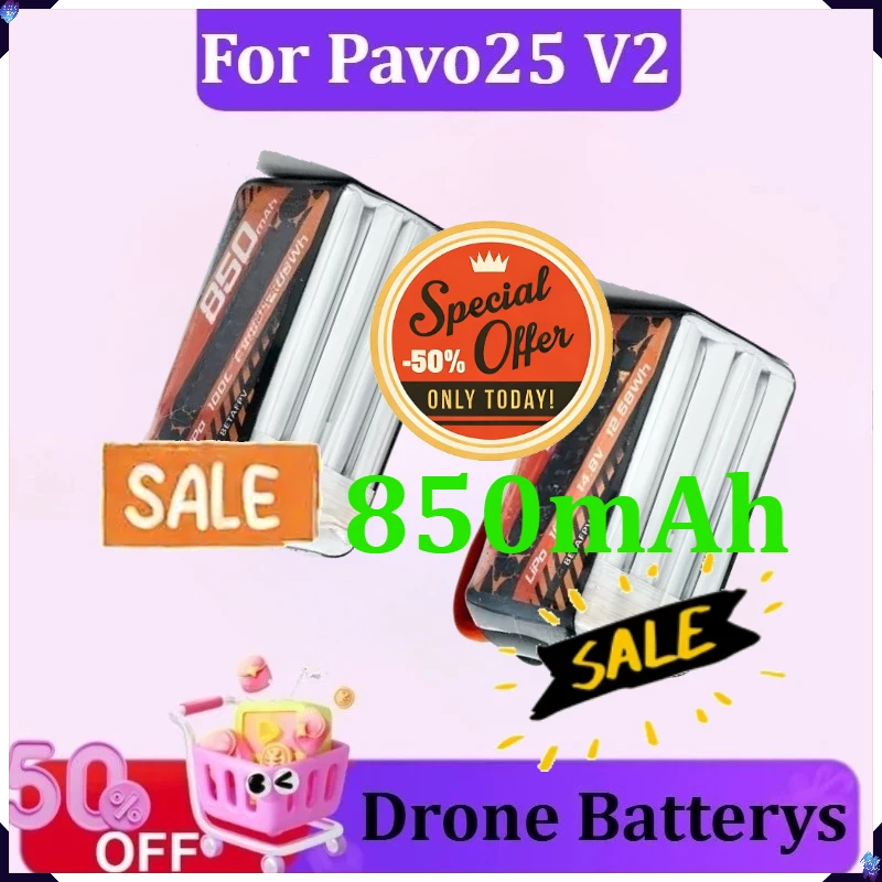 

4S 850mAh For Pavo25 V2 New Series LiPo Battery