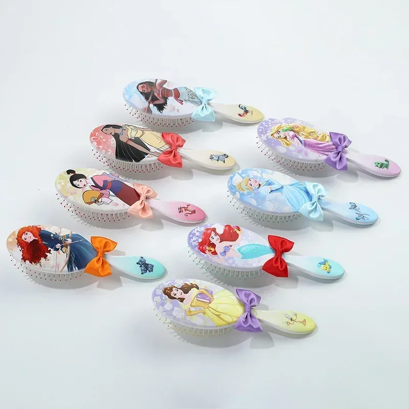 Disney Princess Theme Air Cushion Combs The Little Mermaid Ariel Princess Elsa Anna Children Cute Hair Massage Comb Girls Gifts