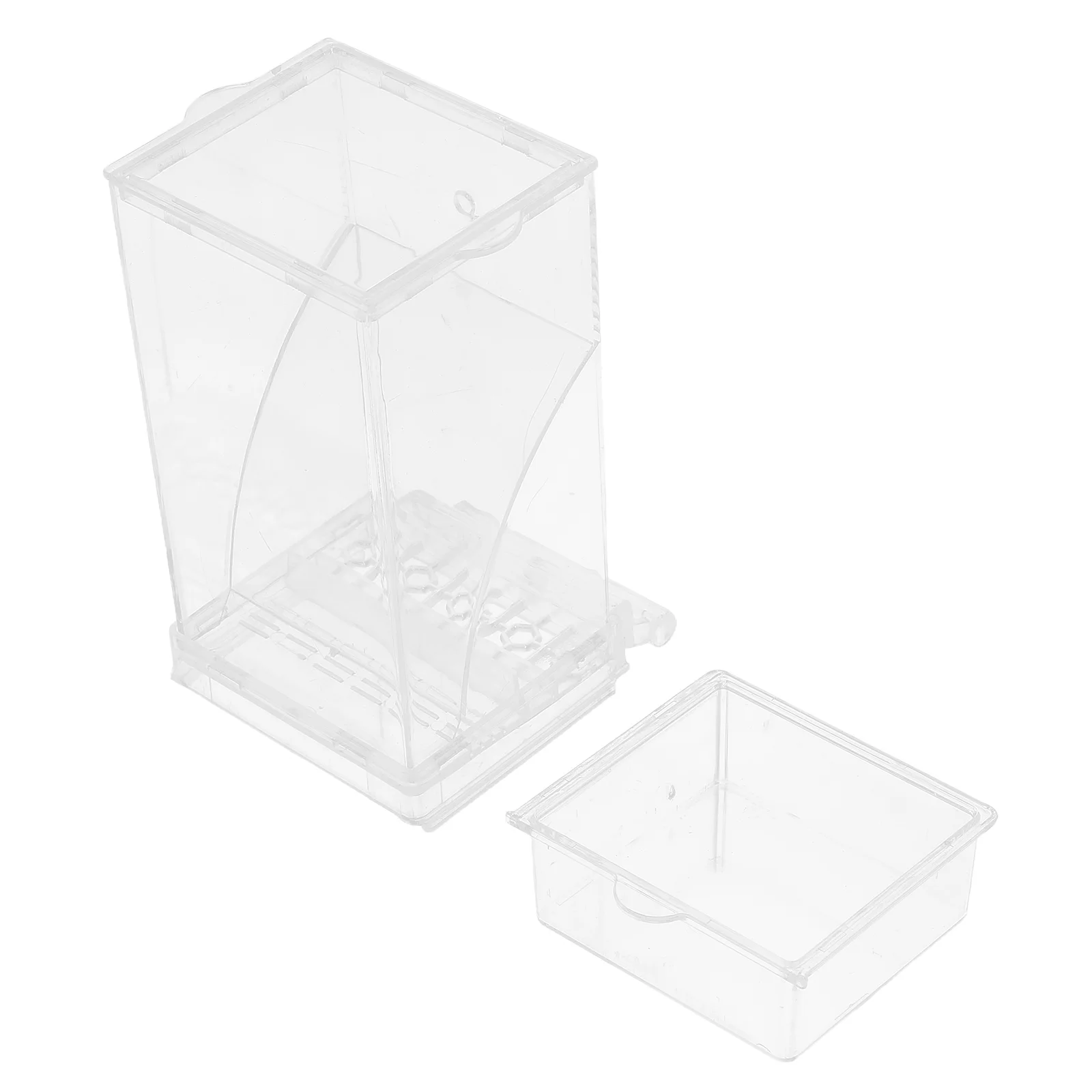 

Spill-Proof Automatic Bird Feeder For Parrots Transparent Pet Feeding Station No-Spill Food Dispenser Waterer For Small Birds