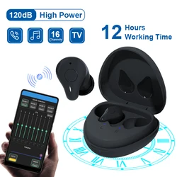 Bluetooth Hearing Aids Digital CIC hearing aid Severe Hearing Loss Rechargeable Sound Amplifiers 16 Channels Powerful Ears Aids