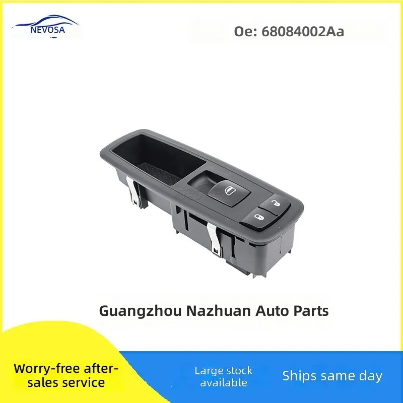 For Dodge Chrysler 68084002AA Auto Window Glass Lift Switch 8 Pin Green Light Master Control Button Replacement