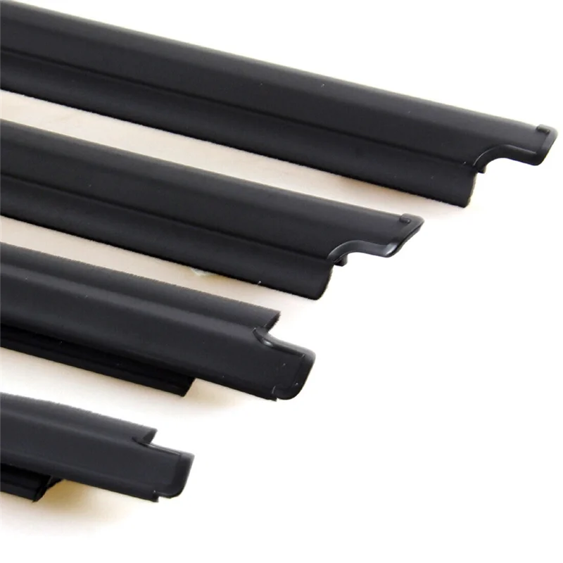 ABLN-1 Set Aksesori Perakitan Strip Penyegel Luar Kaca Pintu Mobil untuk Toyota Fortuner 2012-2015 68161-0K010 68164-0K020 68162-0