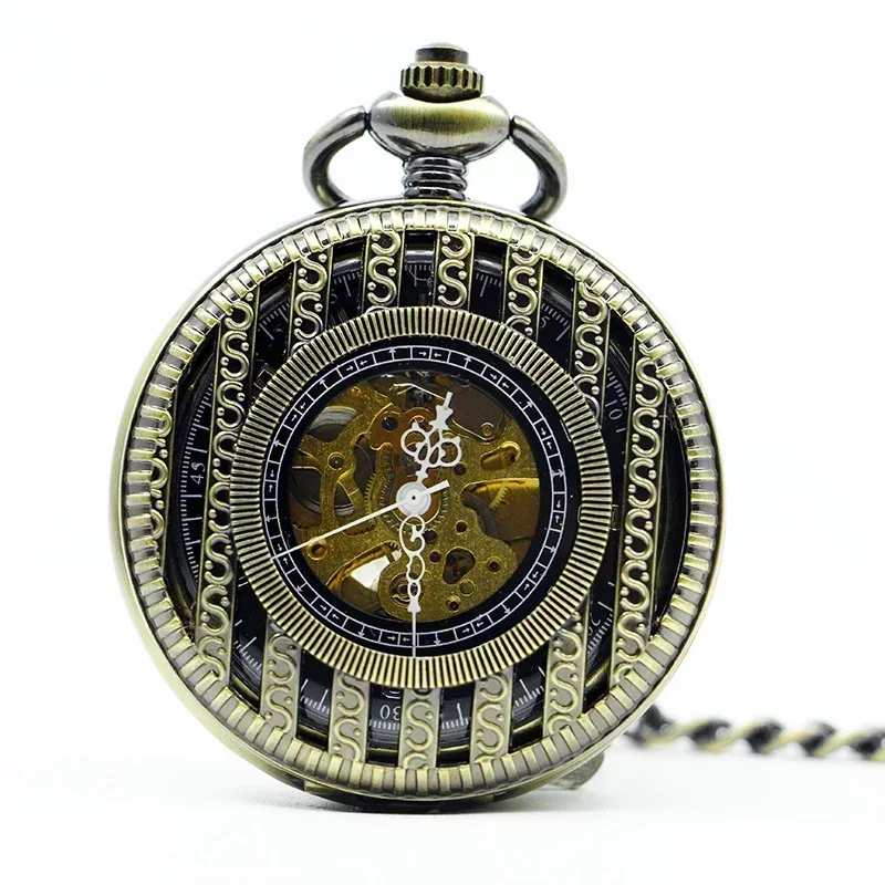 

Oddly Skeleton Mechanical Pocket Watch For Men Personalised Collection Hollow Hand Wind Automatic Fob Watches PJX1278