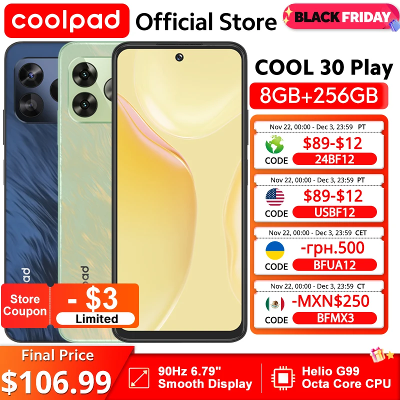 coolpad COOL 30 Play Smartphone NFC 6.79