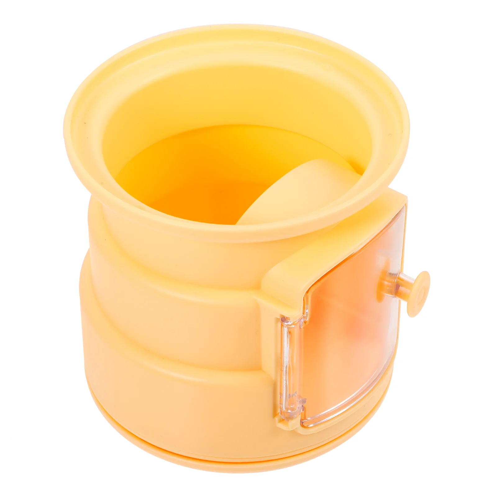 

Creative Pen Holder Plastic Organizer Desk Display Stationery Storage Box Honey Yellow Rotating Large Capacity