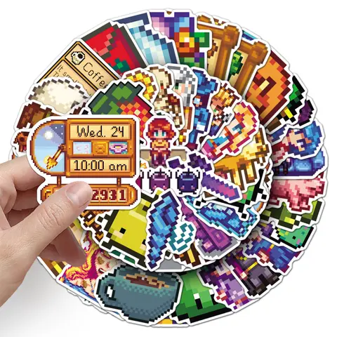 10/30/50 st. Roliga Pixel-spel Stardew Valley tecknade klistermärken för barnleksaker DIY-telefonskal anteckningsbok cykel söta graffiti-dekaler 12 best sales Stardew Valley brädspel - №4
