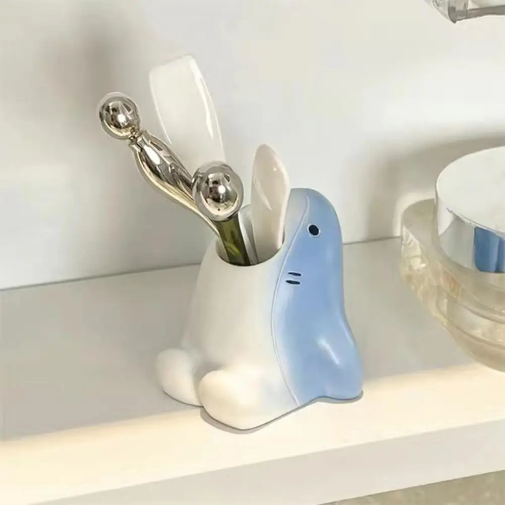 Holder Bathroom Cartoon Toothbrush Holder Resin Bathroom Organizer Stand Adorable Multi-purpose Storage for Toothbrushes Paste