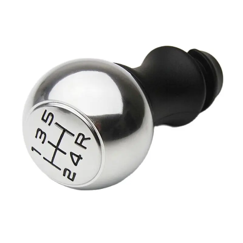 SKTO0 5 Speed Stainless Steel Manual Gear Shift Knob VTS Sports Lever HandBall For Peugeot 106 206 306 406 107 207 307 407 Trium